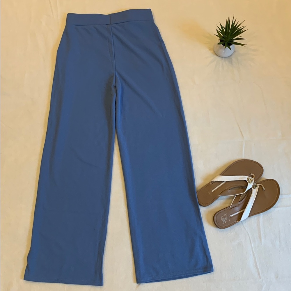 š¹LEMITE Blue Women's Wide-Leg Pants Set ⢠NWT - Picture 9 of 10